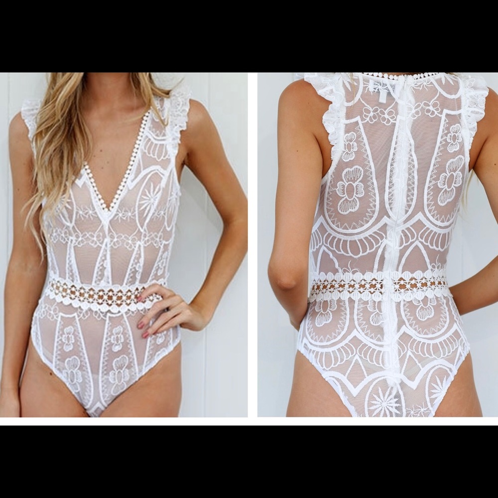 Littlelace Broken Dreams Bodysuit - White